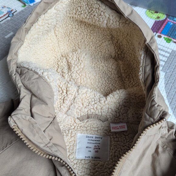 Zara kids Jacket 2t - 3t Beige - Picture 4 of 4